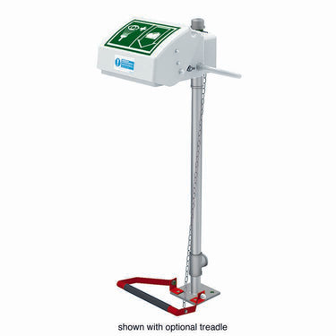 Hughes Eye/Face Wash, Pedestal Mount, Closed ABS Bowl, Galvanized Pipe